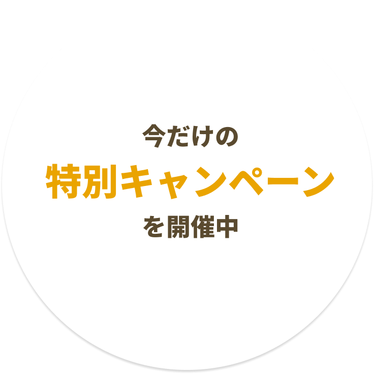 今だけの特別キャンペーンを開催中