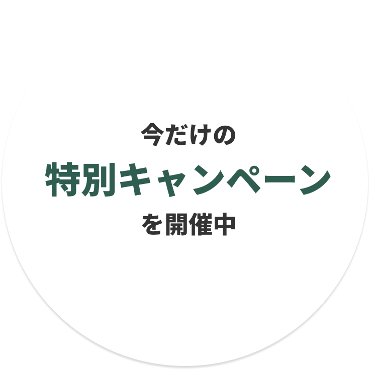 今だけの特別キャンペーンを開催中