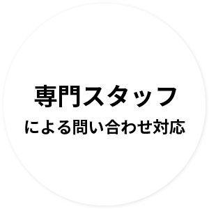 専門スタッフによる問い合わせ対応